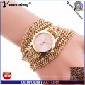 Yxl-416 Casual Montres Robe Femmes Quartz Weave Autour de la Courroie Montre-Bracelet Vogue Lady Montre-Bracelet